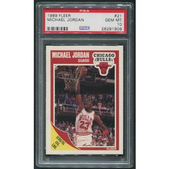 1989/90 Fleer Basketball #21 Michael Jordan PSA 10 (GEM MT)