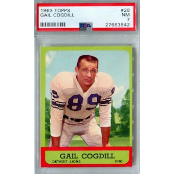 1963 Topps Football #28 Gail Cogdill PSA 7 (NM) *3542 (Reed Buy)