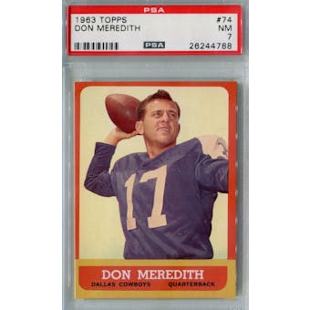 1963 Topps Football #74 Don Meredith PSA 7 (NM) *4788 (Reed Buy)