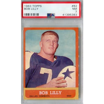 1963 Topps Football #82 Bob Lilly RC PSA 7 (NM) *5383 (Reed Buy)