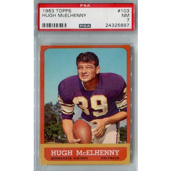 1963 Topps Football #103 Hugh McElhenny PSA 7 (NM) *5897 (Reed Buy)