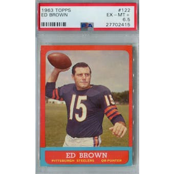 1963 Topps Football #122 Ed Brown PSA 6.5 (EX-MT+) *2415 (Reed Buy)
