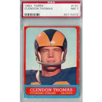 1963 Topps Football #131 Clendon Thomas PSA 7 (NM) *5372 (Reed Buy)
