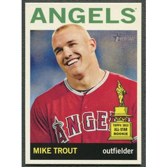 2013 Topps Heritage #430A Mike Trout No Hat SP