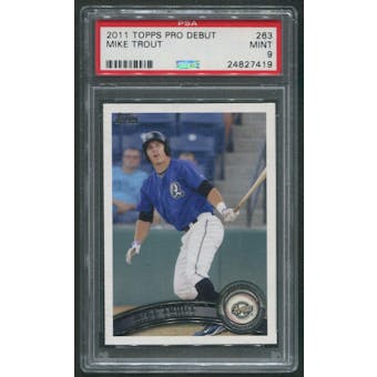 2011 Topps Pro Debut #263 Mike Trout Rookie PSA 9 (MINT)