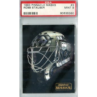 1993/94 Pinnacle Masks Hockey #3 Robb Stauber PSA 9 (Mint) *5360 (Reed Buy)