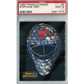 1993/94 Pinnacle Masks Hockey #6 Stephane Fiset PSA 9 (Mint) *1377 (Reed Buy)