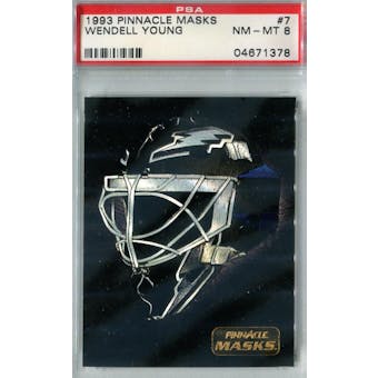 1993/94 Pinnacle Masks Hockey #7 Wendell Young PSA 8 (NM-MT) *1378 (Reed Buy)
