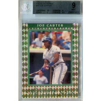 1992 Donruss Elite Baseball #10 Joe Carter #/10,000 BGS 9 (Mint) *8832 (Reed Buy)