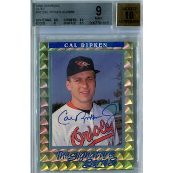 1992 Donruss Elite Baseball #S2 Cal Ripken Jr. #/5,000 BGS 9 (Mint) Auto 10 *1618 (Reed Buy)