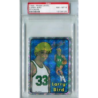 1985 Prism/Jewel Stickers Basketball Larry Bird PSA 8 (NM-MT) *4125 (Reed Buy)
