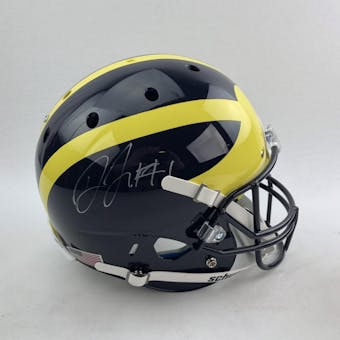 Devin Funchess Autographed Michigan Wolveriens Full Size Replica Helmet (Steiner COA)