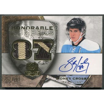 2008/09 The Cup #HNSC Sidney Crosby Honorable Numbers Patch Auto #17/87