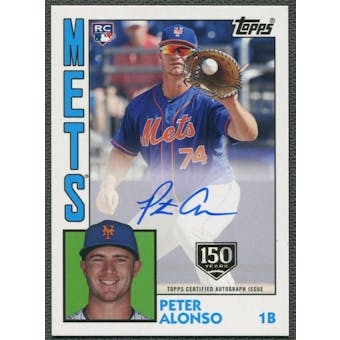 2019 Topps #84RAPA Peter Alonso '84 Topps 150th Anniversary Rookie Auto #004/150