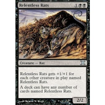 Magic the Gathering 10th Edition Single Relentless Rats - NEAR MINT (NM)