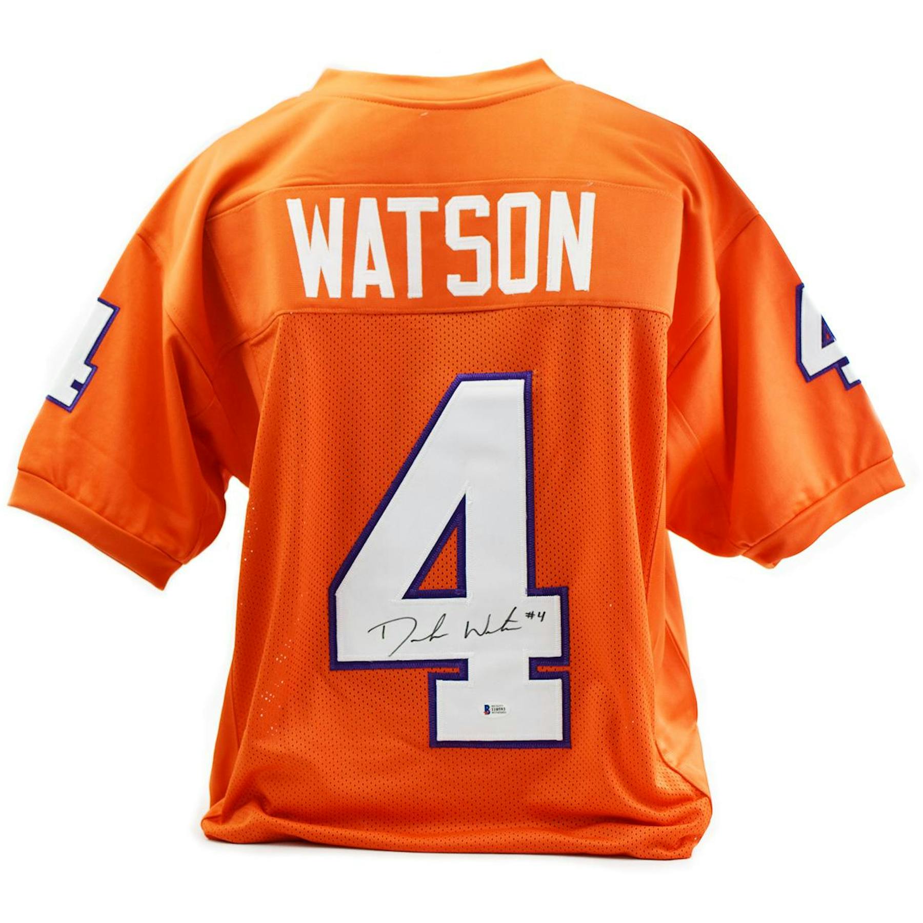 Deshaun Watson Autographed Clemson Tigers Custom Football Jersey