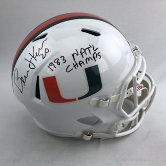 Bernie Kosar Autographed Miami Hurricanes Full Size Replica Helmet (DACW COA)