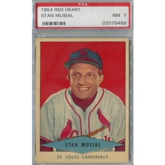 1954 Red Heart Baseball Stan Musial PSA 7 (NM) *6468 (Reed Buy)