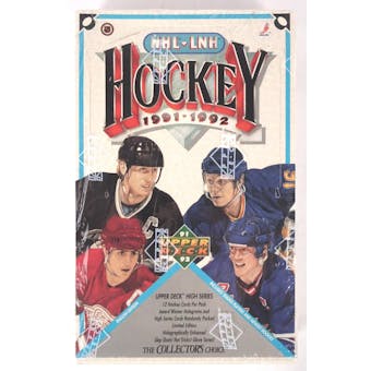 1991/92 Upper Deck English High # Hockey Wax Box (Reed Buy)