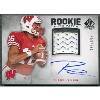 2012 SP Authentic #272 Russell Wilson Rookie Patch Auto #450/885