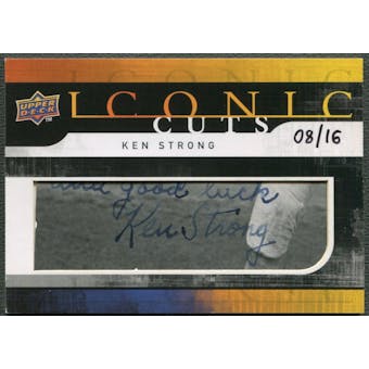 2008 Upper Deck #IC111 Ken Strong Mystery Iconic Cuts Auto #08/16