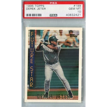 1995 Topps Baseball #199 Derek Jeter PSA 10 (GM-MT) *2421 (Reed Buy)