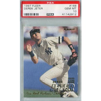 1997 Fleer Baseball #168 Derek Jeter PSA 10 (GM-MT) *2912 (Reed Buy)