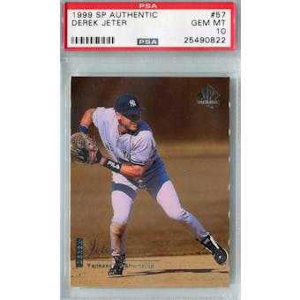1999 Upper Deck SP Authentic Baseball #57 Derek Jeter PSA 10 (GM-MT) *0822 (Reed Buy)