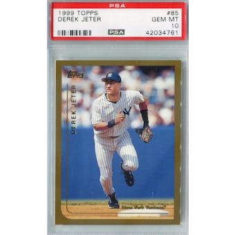 1999 Topps Baseball #85 Derek Jeter PSA 10 (GM-MT) *4761 (Reed Buy)