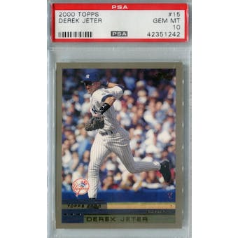 2000 Topps Baseball #15 Derek Jeter PSA 10 (GM-MT) *1242 (Reed Buy)