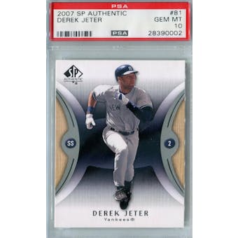 2007 Upper Deck SP Authentic Baseball #81 Derek Jeter PSA 10 (GM-MT) *0002 (Reed Buy)