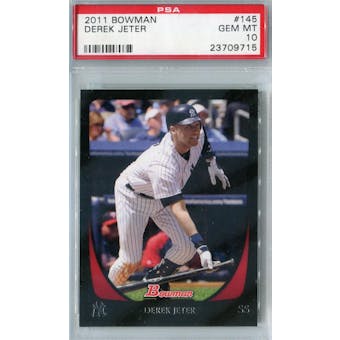 2011 Bowman Baseball #145 Derek Jeter PSA 10 (GM-MT) *9715 (Reed Buy)