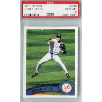 2011 Topps Baseball #330 Derek Jeter PSA 10 (GM-MT) *1984 (Reed Buy)