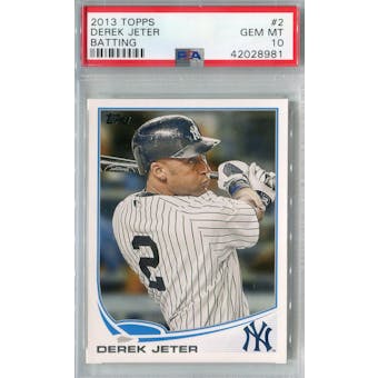 2013 Topps Baseball #2 Derek Jeter PSA 10 (GM-MT) *8981 (Reed Buy)