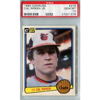 1983 Donruss Baseball #279 Cal Ripken Jr PSA 10 (GM-MT) *1378 (Reed Buy)