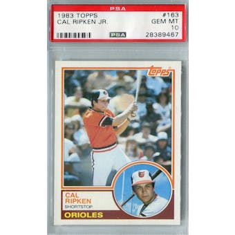 1983 Topps Baseball #163 Cal Ripken Jr PSA 10 (GM-MT) *9467 (Reed Buy)