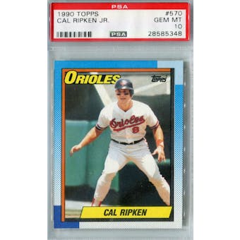 1990 Topps Baseball #570 Cal Ripken Jr PSA 10 (GM-MT) *5348 (Reed Buy)