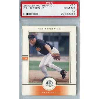 2000 Upper Deck SP Authentic Baseball #20 Cal Ripken Jr PSA 10 (GM-MT) *3363 (Reed Buy)