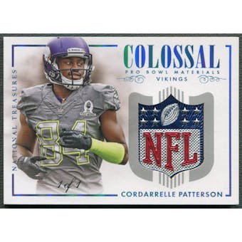 2014 Panini National Treasures #10 Cordarrelle Patterson Colossal Pro Bowl NFL Shield #1/1
