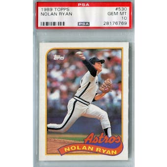 1989 Topps Baseball #530 Nolan Ryan PSA 10 (GM-MT) *6769 (Reed Buy)