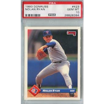 1993 Donruss Baseball #423 Nolan Ryan PSA 10 (GM-MT) *8394 (Reed Buy)