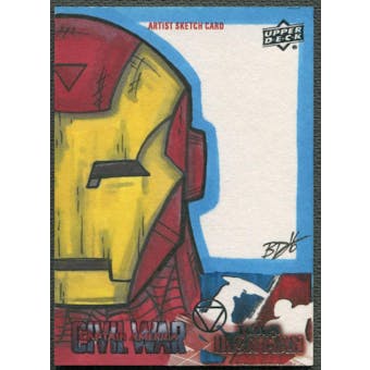 2016 Captain America Civil War Sketch Card Of Iron Man by Brian De Guire #1/1