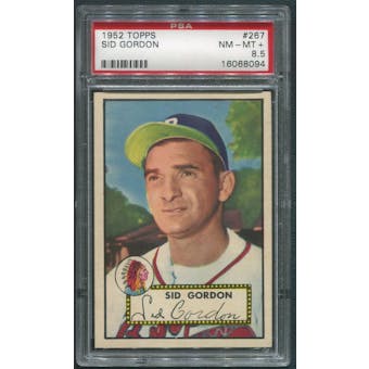1952 Topps Baseball #267 Sid Gordon PSA 8.5 (NM-MT+)