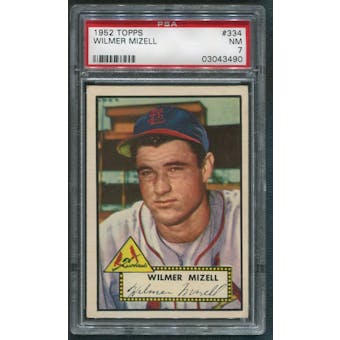 1952 Topps Baseball #334 Wilmer Mizell Rookie PSA 7 (NM)