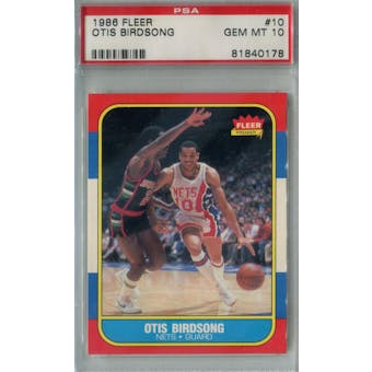 1986/87 Fleer Basketball #10 Otis Birdsong PSA 10 (GM-MT) *1078 (Reed Buy)