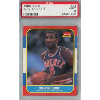 1986/87 Fleer Basketball #23 Walter Davis PSA 9 (MT) *3252 (Reed Buy)