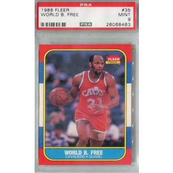 1986/87 Fleer Basketball #35 World B. Free PSA 9 (MT) *8483 (Reed Buy)