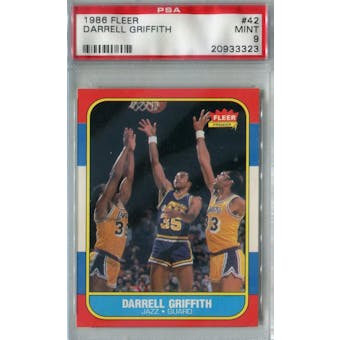 1986/87 Fleer Basketball #42 Darrell Griffith PSA 9 (MT) *3323 (Reed Buy)