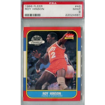 1986/87 Fleer Basketball #46 Roy Hinson PSA 9 (MT) *4681 (Reed Buy)
