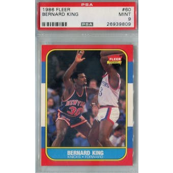 1986/87 Fleer Basketball #60 Bernard King PSA 9 (MT) *9809 (Reed Buy)